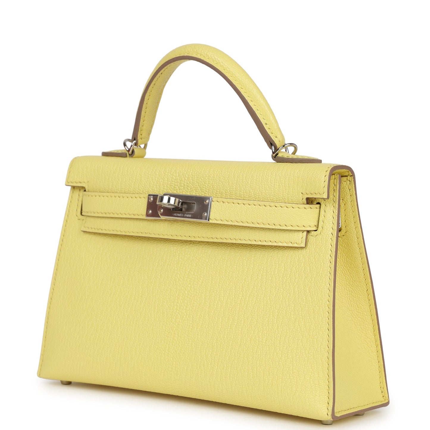 Hermes Kelly Sellier 20 Limoncello Chevre Palladium Hardware