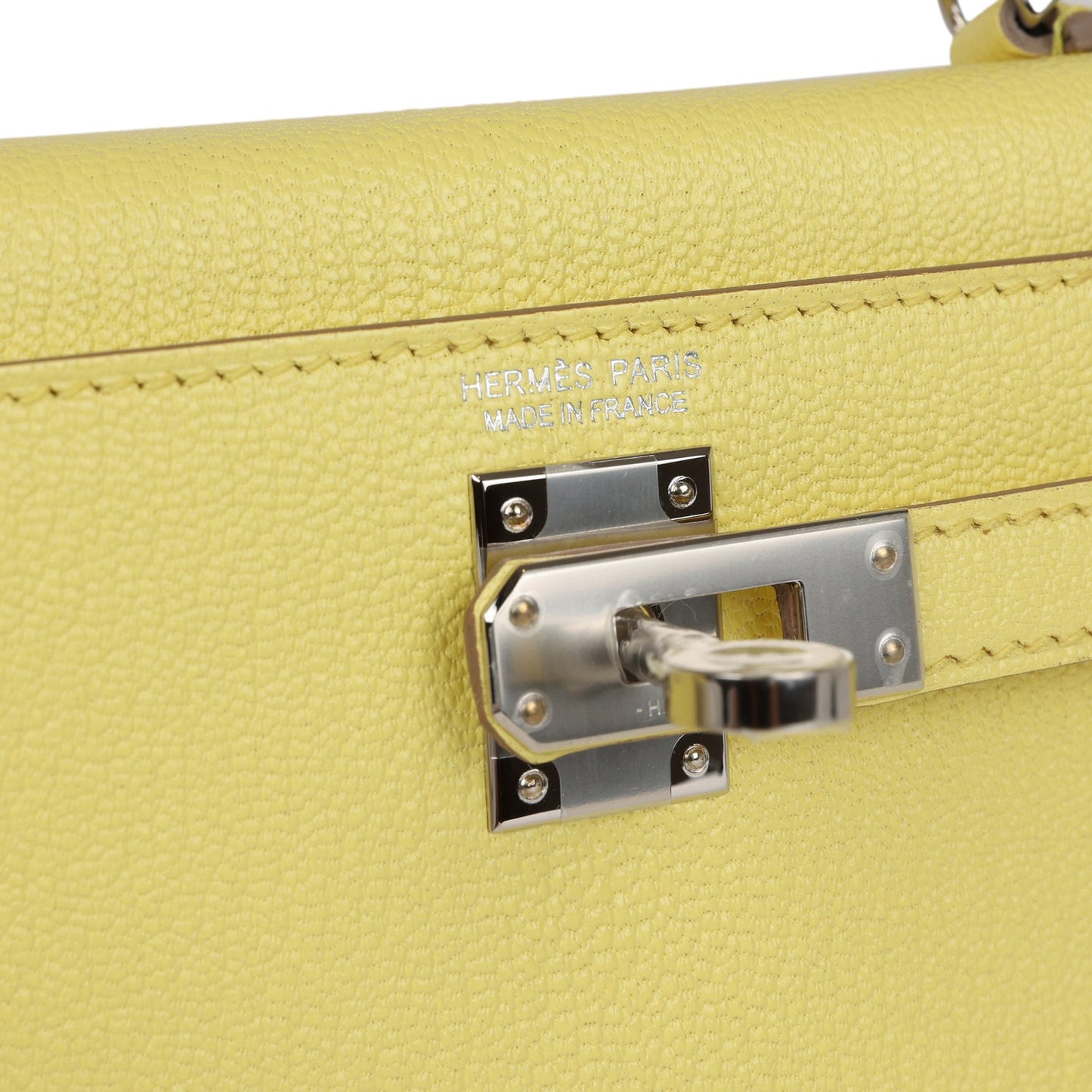 Hermes Kelly Sellier 20 Limoncello Chevre Palladium Hardware