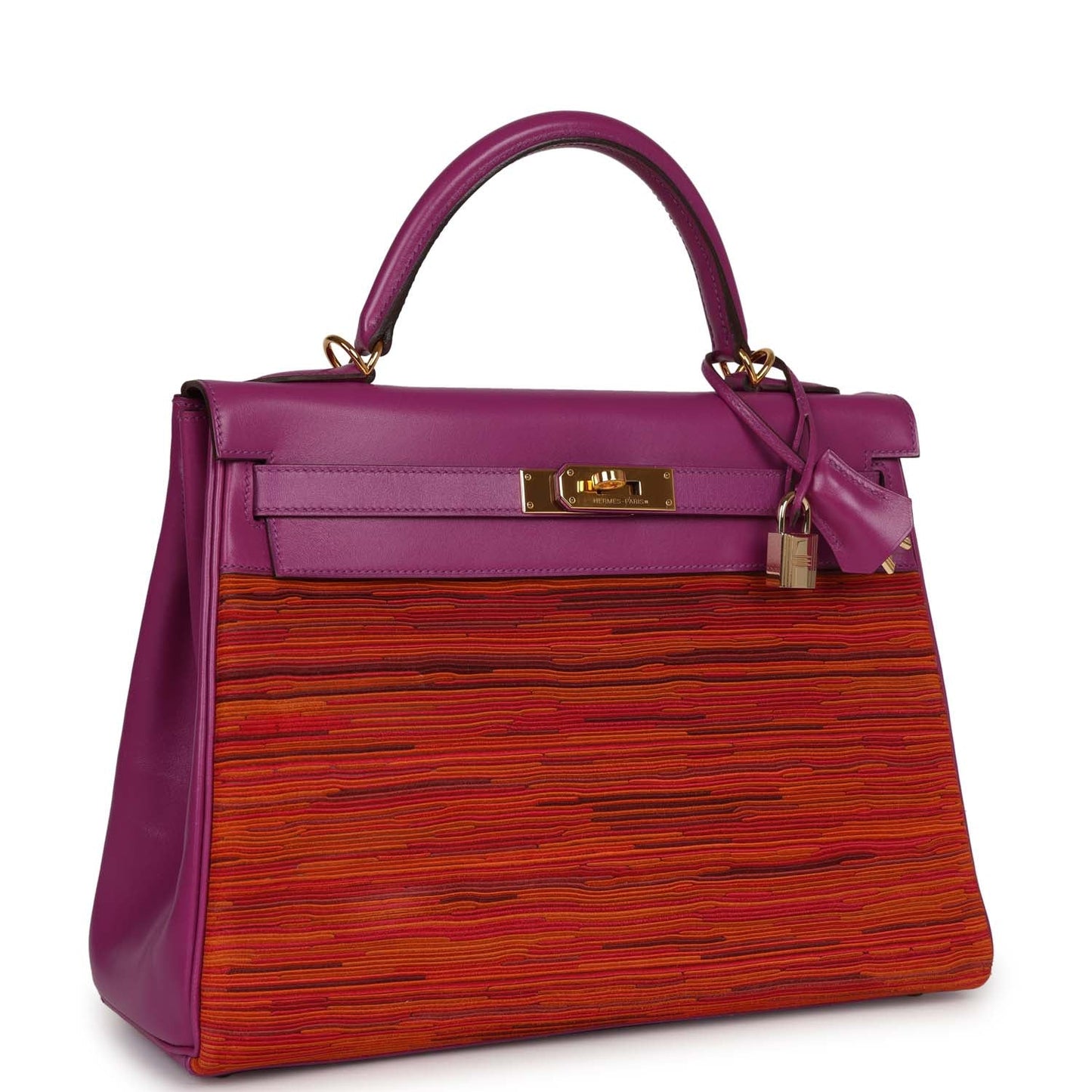 Hermes Kelly Retourne 32 Vibrato Cyclamen Box Gold Hardware