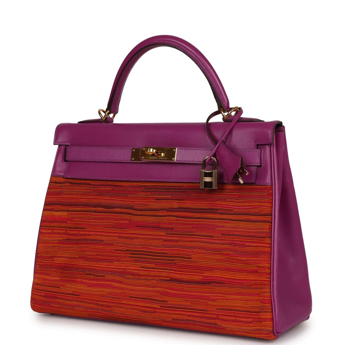 Hermes Kelly Retourne 32 Vibrato Cyclamen Box Gold Hardware