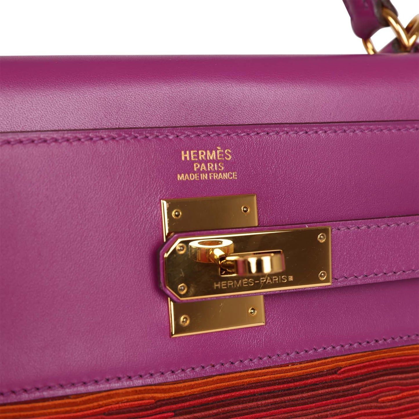 Hermes Kelly Retourne 32 Vibrato Cyclamen Box Gold Hardware