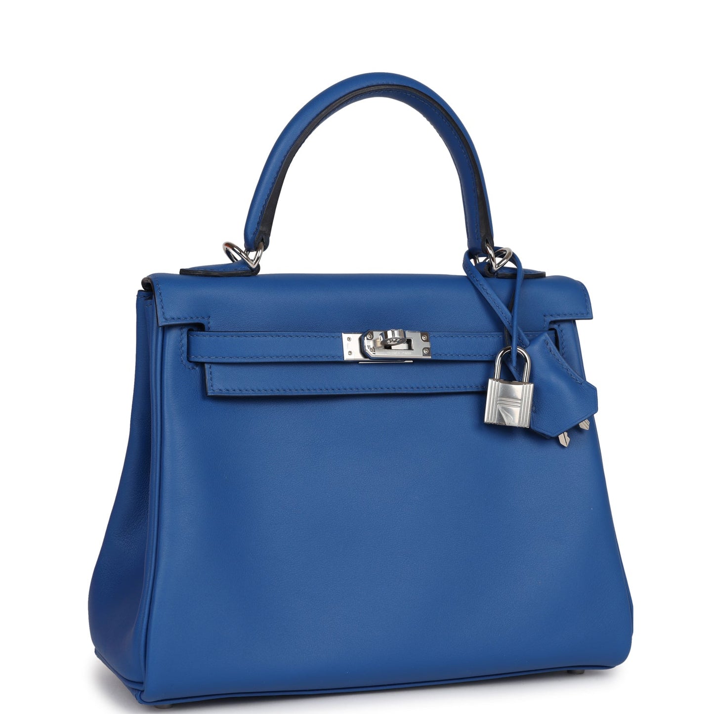 Hermes Kelly Retourne 25 Bleu France Swift Palladium Hardware