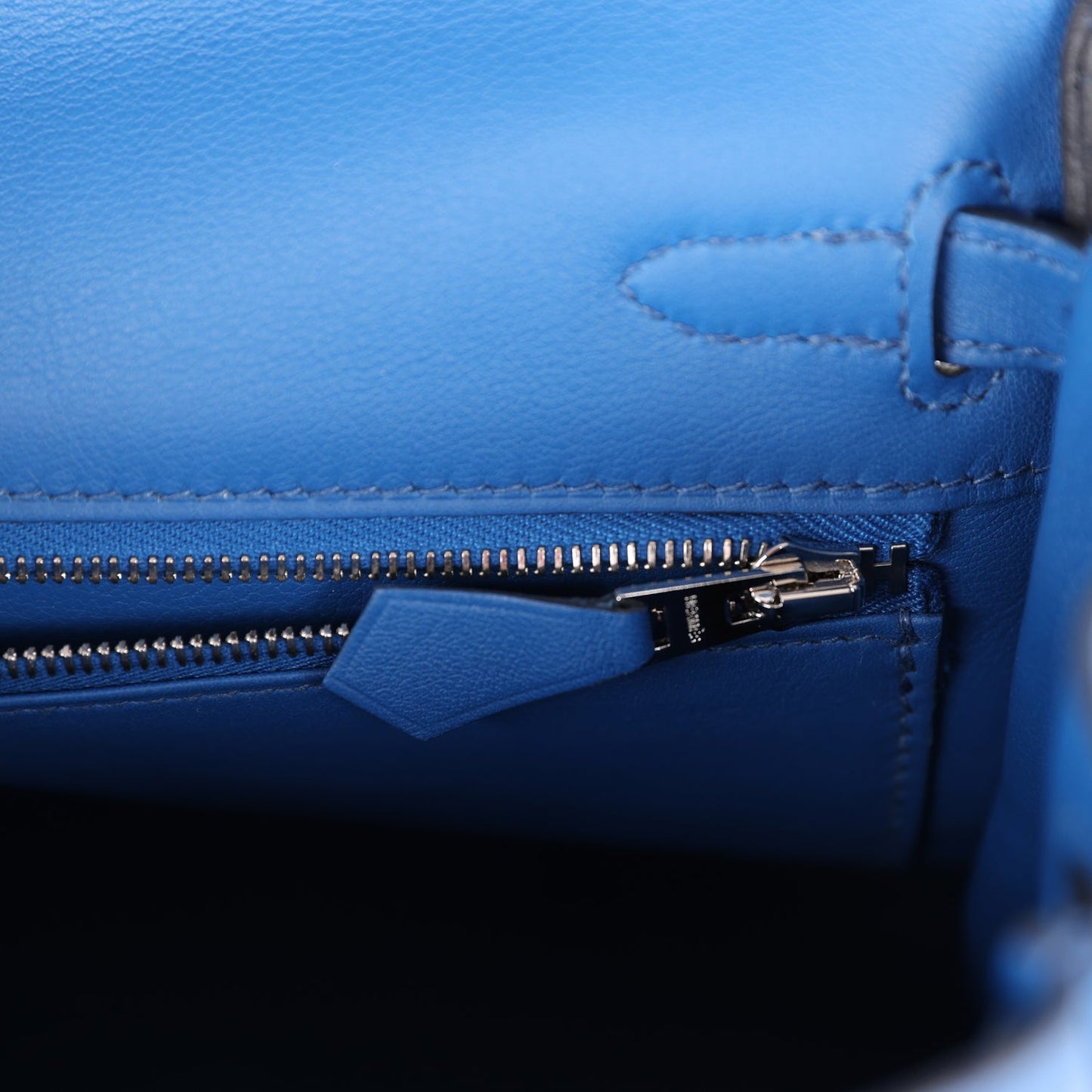 Hermes Kelly Retourne 25 Bleu France Swift Palladium Hardware