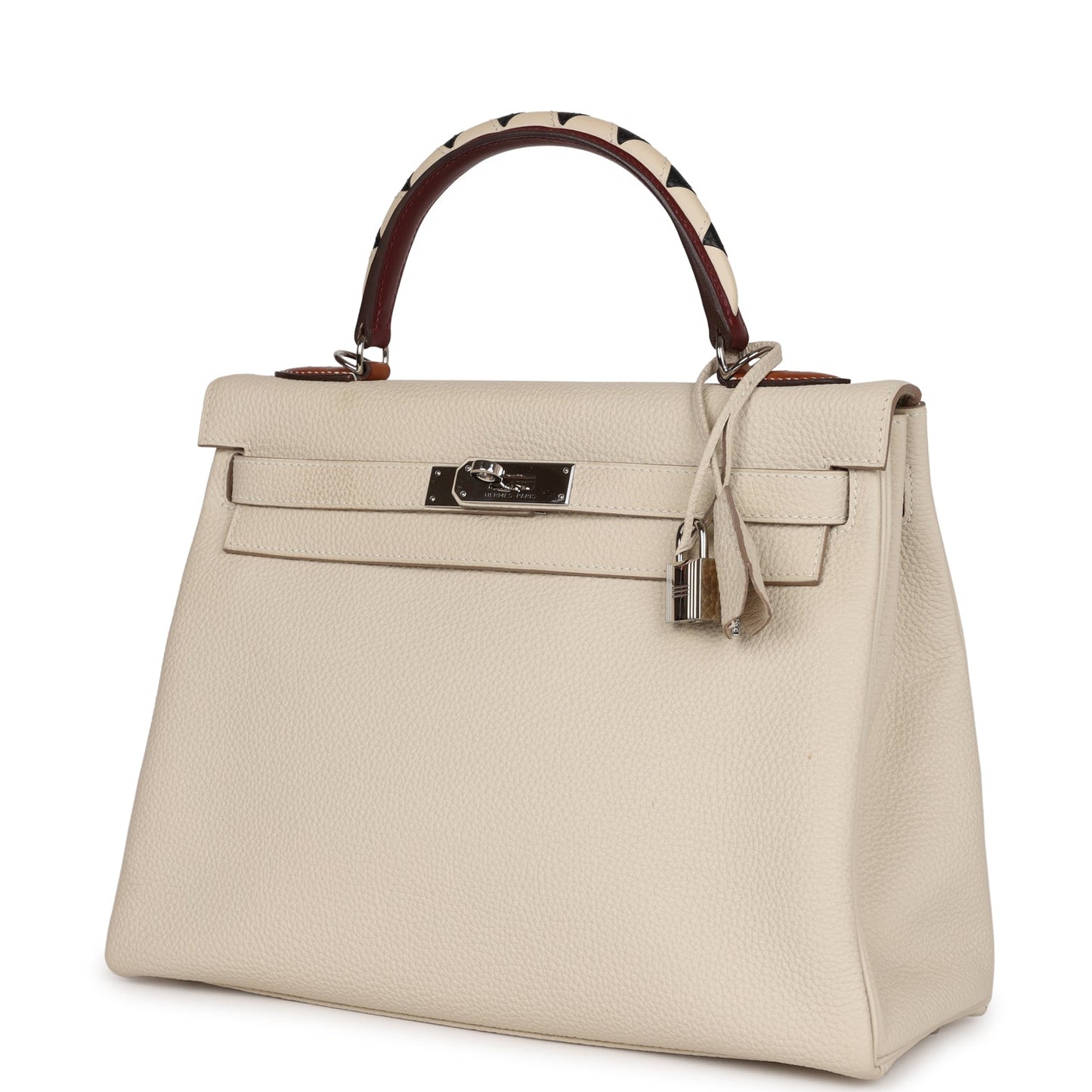 Hermes Kelly Retourne 32 Craie Au Gallop Togo Palladium Hardware