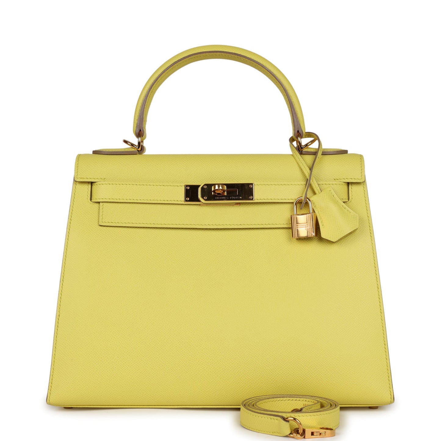 Hermes Kelly Sellier 28 Soufre Epsom Gold Hardware