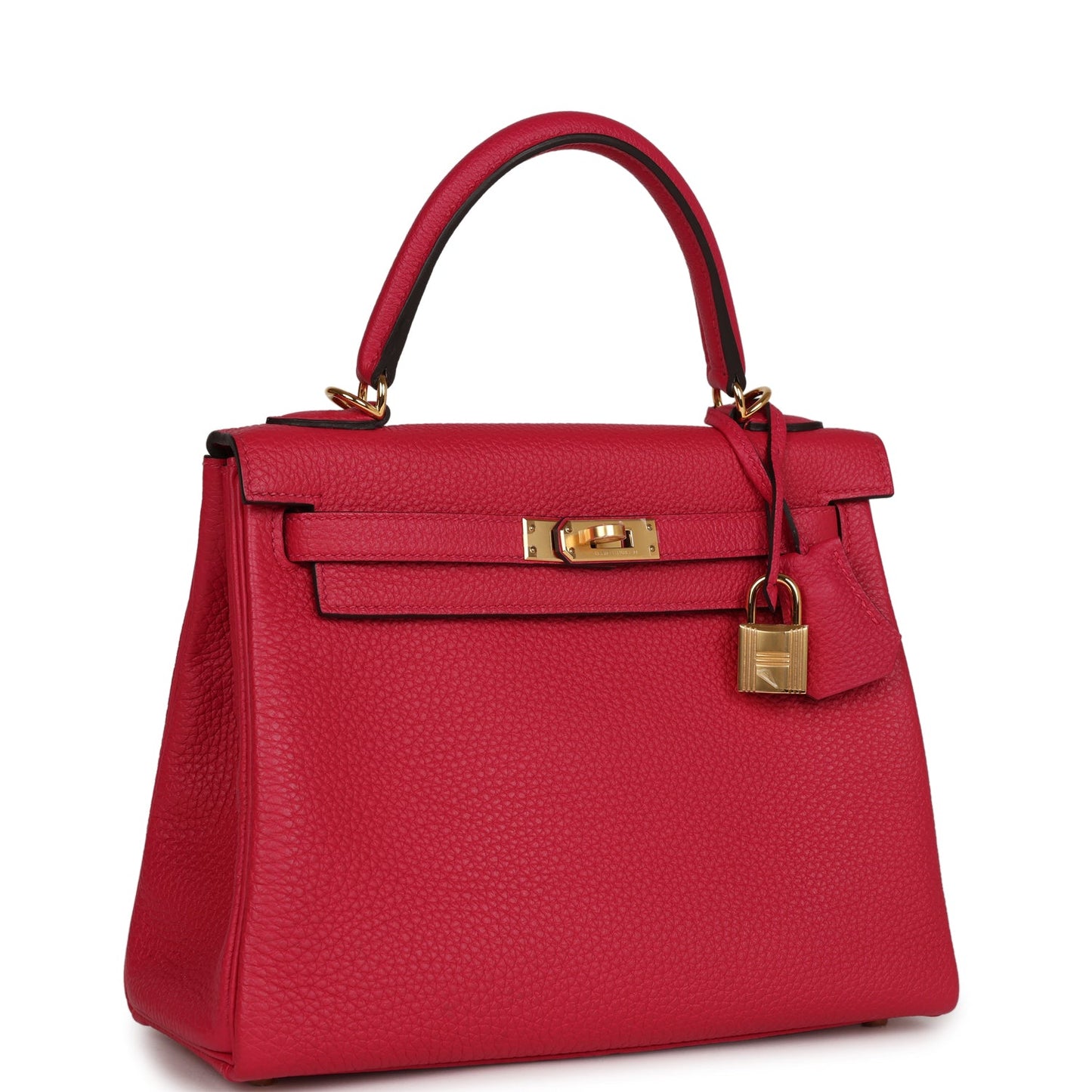 Hermes Kelly Retourne 25 Framboise Togo Gold Hardware