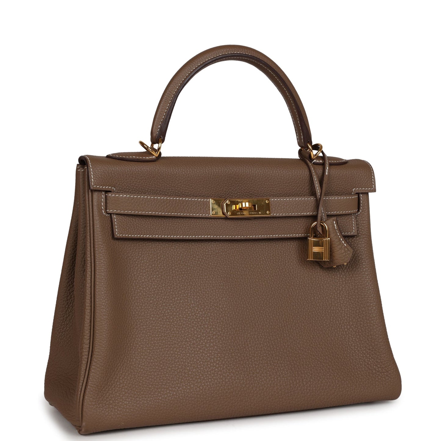 Hermes Kelly Retourne 32 Etoupe Togo Gold Hardware