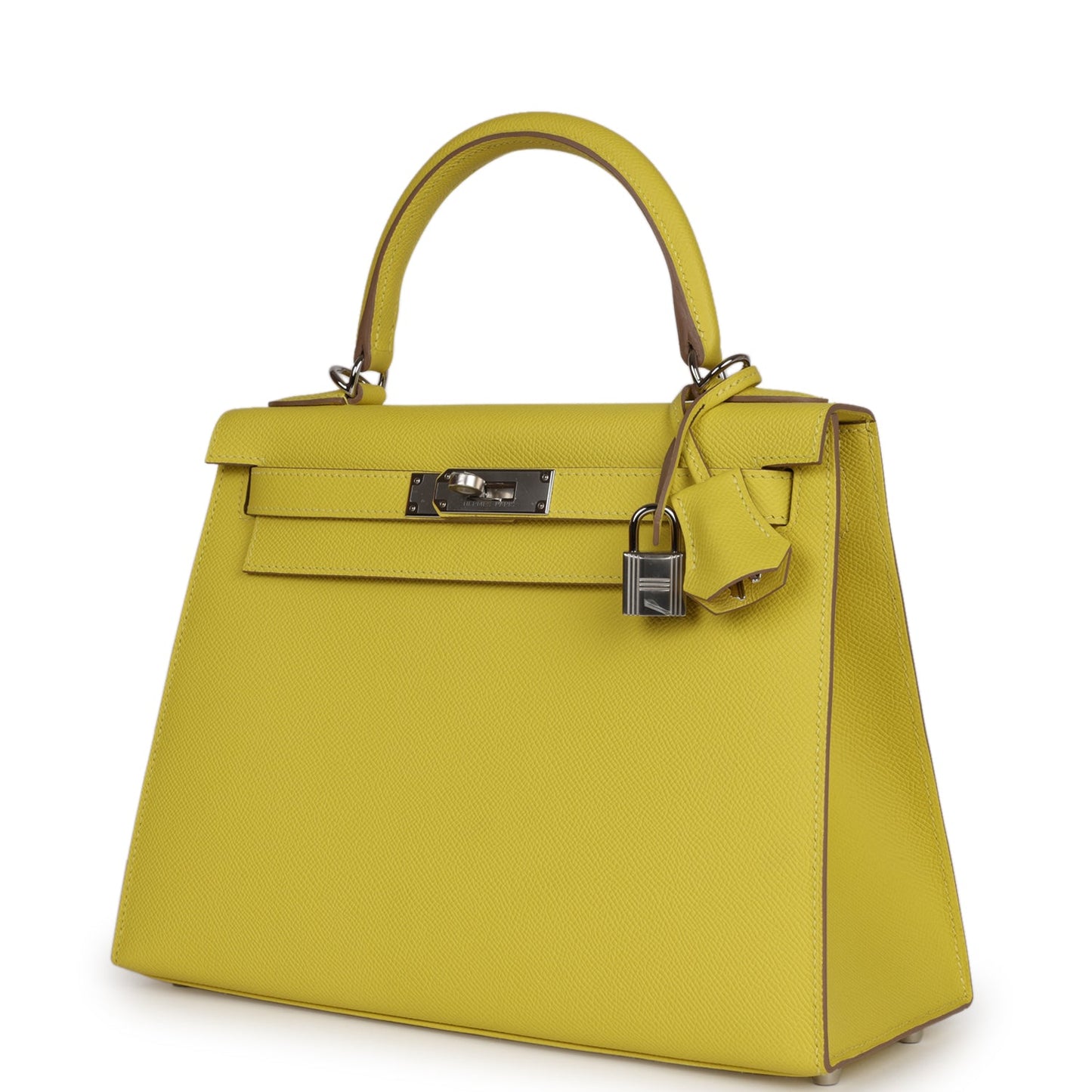 Hermes Kelly Sellier 28 Lime Epsom Palladium Hardware