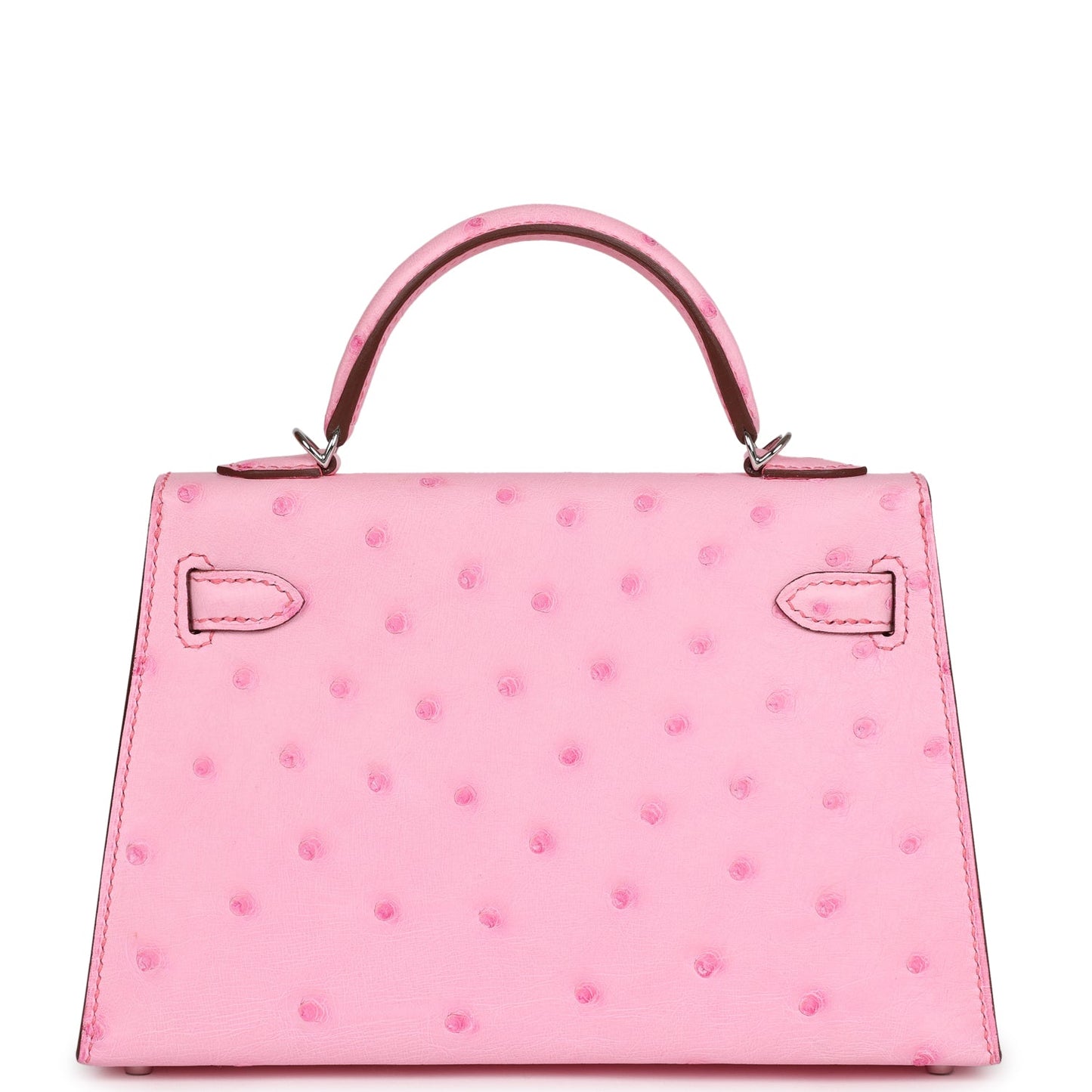 Hermes Kelly Sellier 20 Bubblegum Ostrich Palladium Hardware