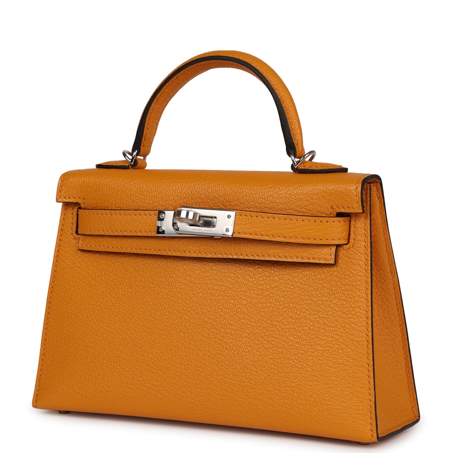 Hermes Kelly Sellier 20 Moutarde Chevre Palladium Hardware