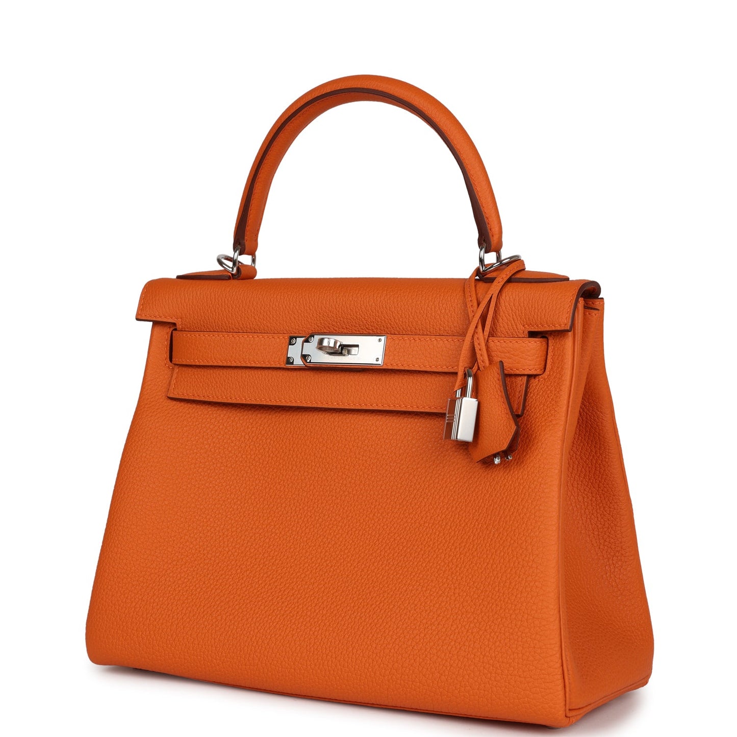 Hermes Kelly Retourne 28 Orange Togo Palladium Hardware