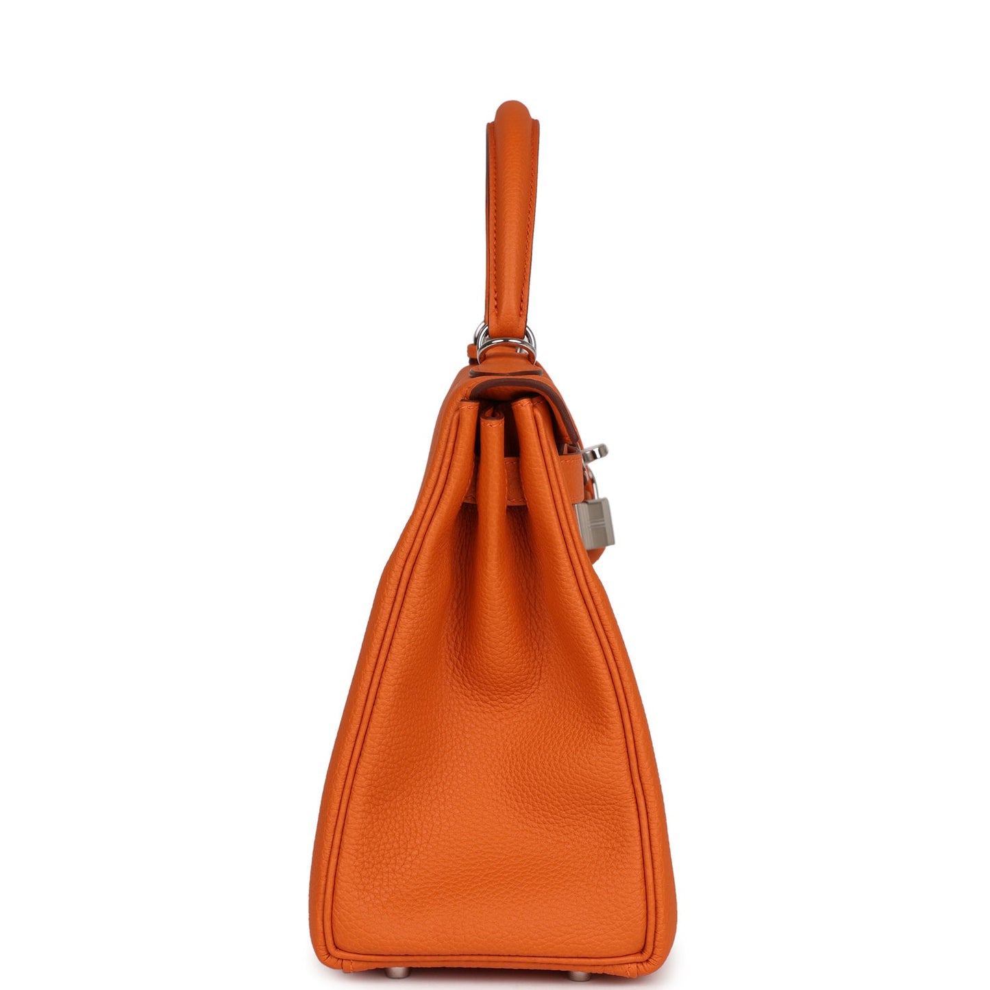 Hermes Kelly Retourne 28 Orange Togo Palladium Hardware