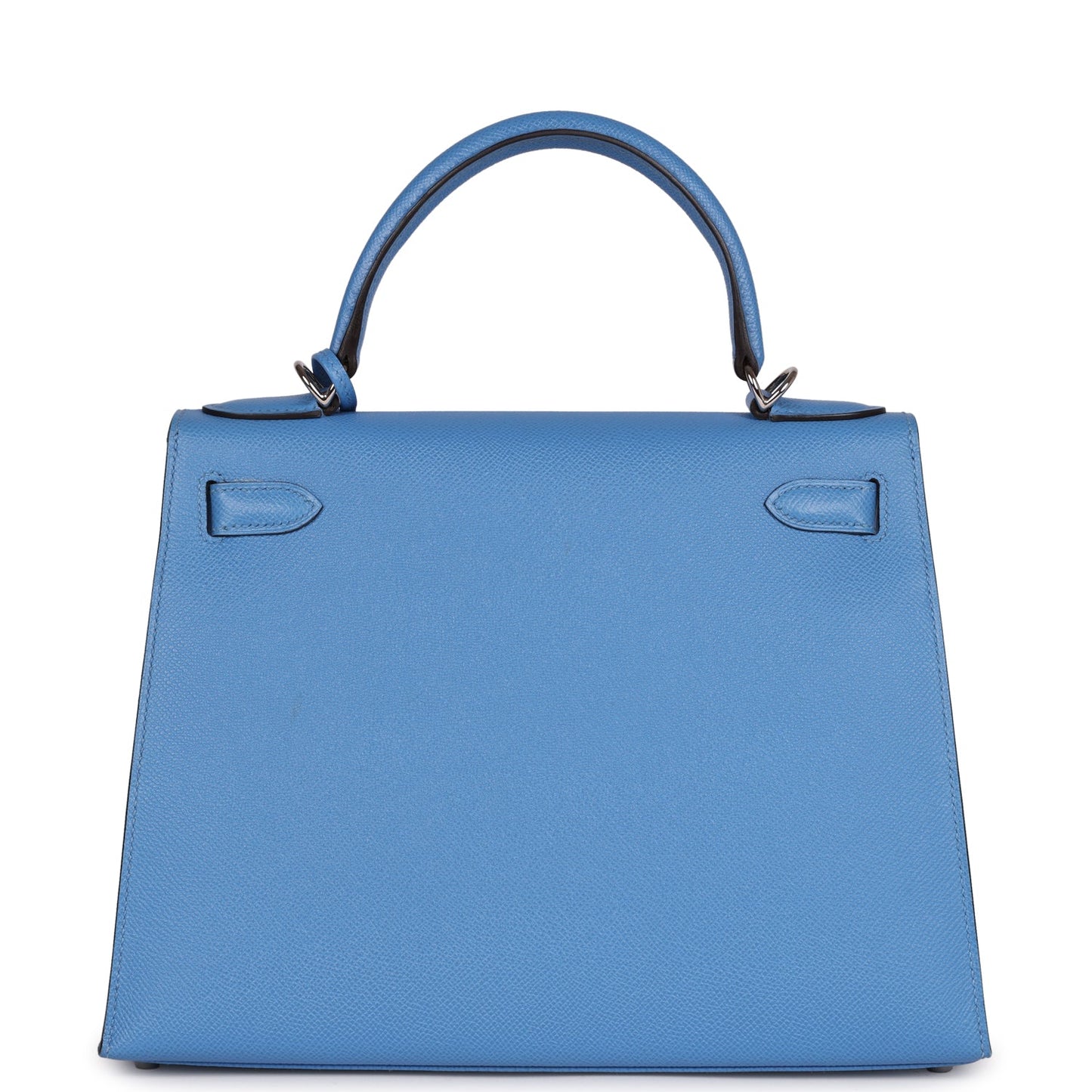 Hermes Kelly Sellier 28 Bleu Azur Epsom Palladium Hardware