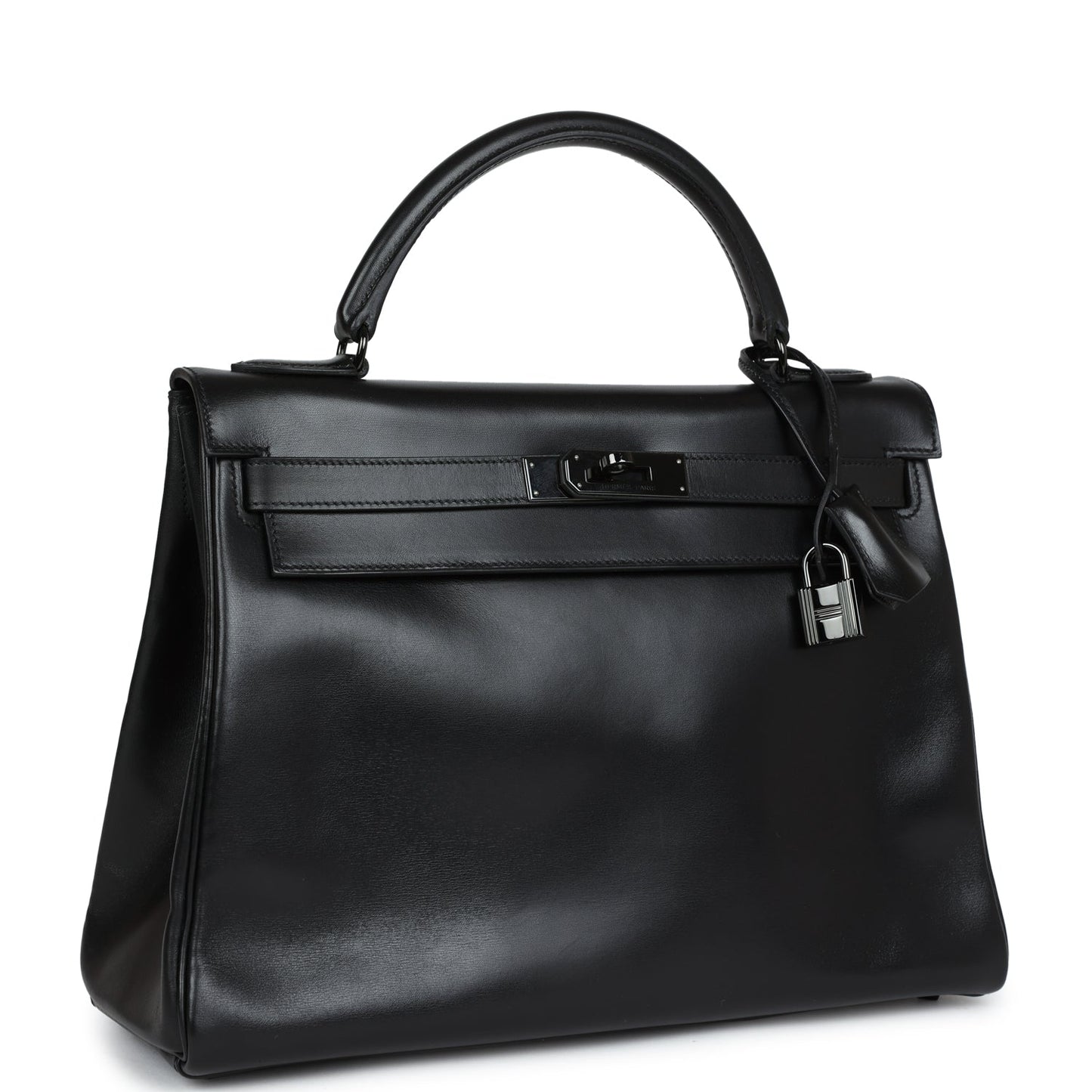 Hermes Rare Kelly Retourne 32 SO BLACK Box Black Hardware