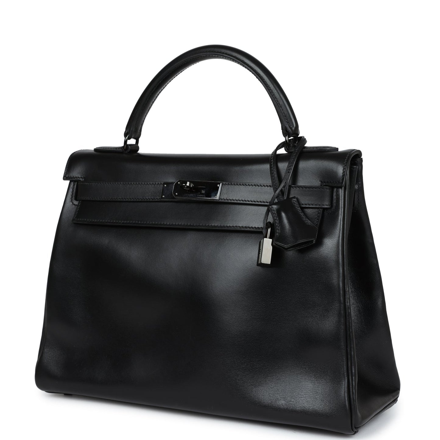 Hermes Rare Kelly Retourne 32 SO BLACK Box Black Hardware