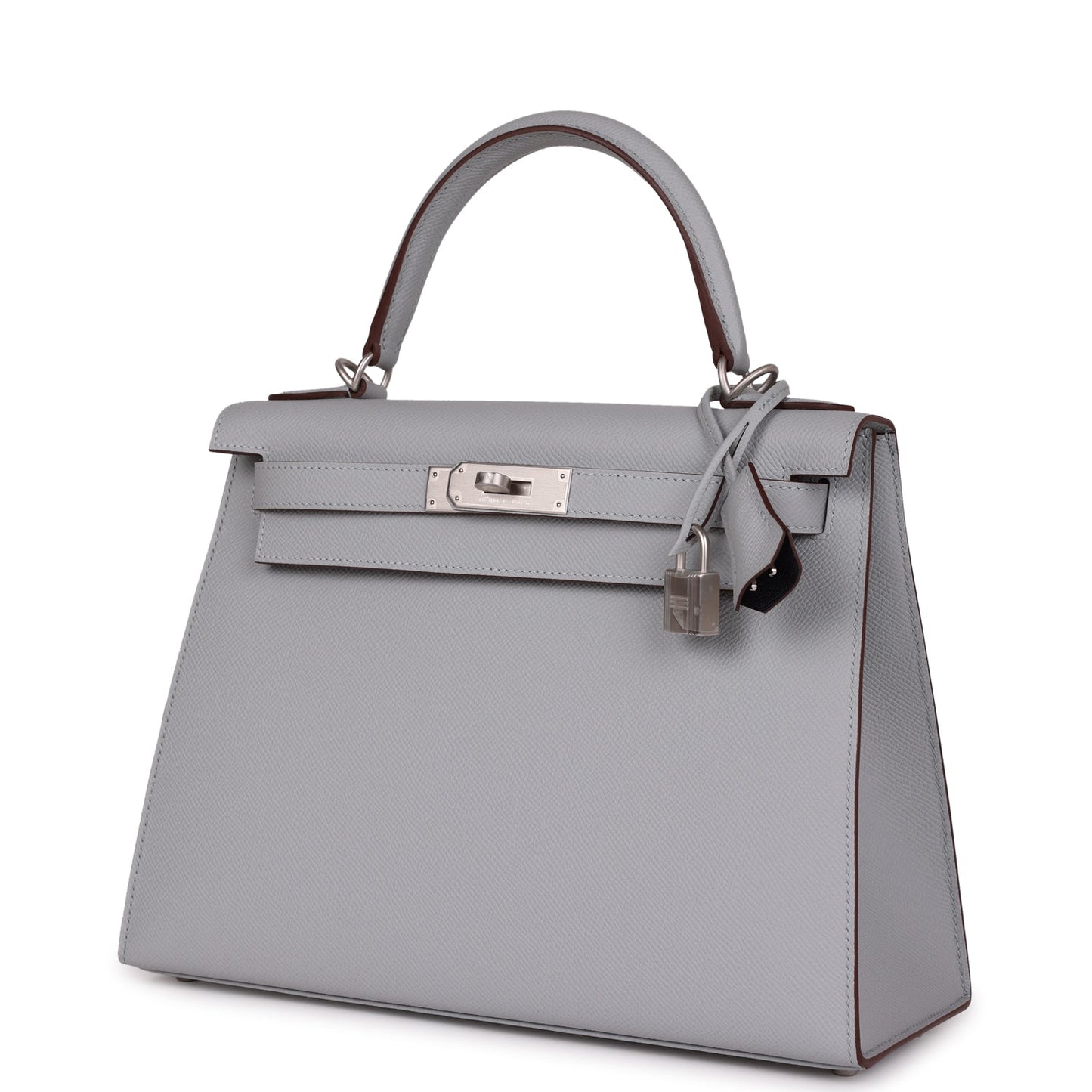 Hermes Kelly Sellier 28 Bleu Glacier Verso Epsom Brushed Palladium Hardware