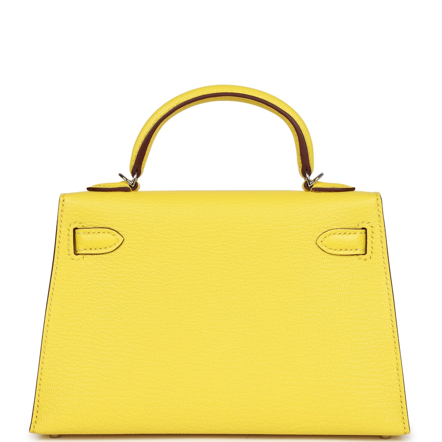 Hermes Kelly Sellier 20 Jaune Citron Chevre Palladium Hardware