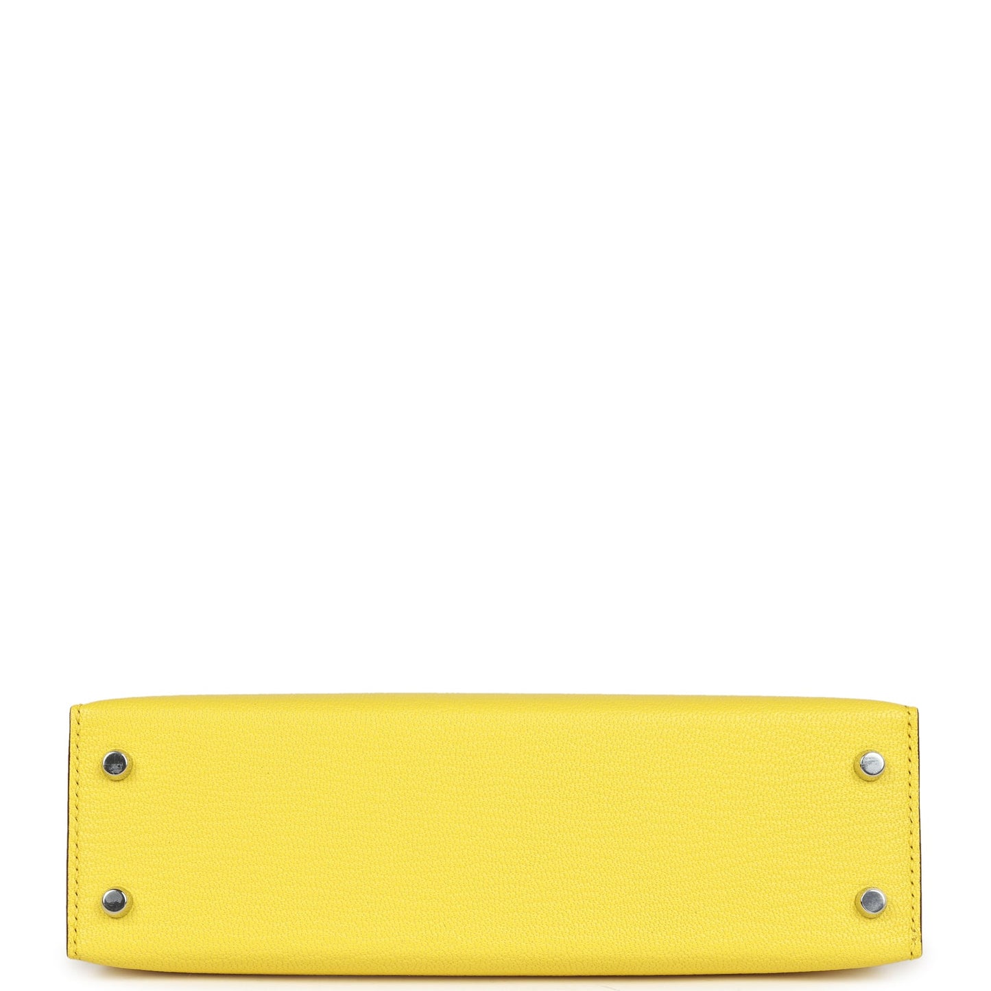 Hermes Kelly Sellier 20 Jaune Citron Chevre Palladium Hardware