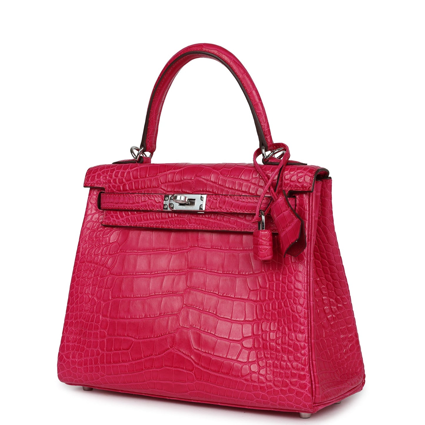 Hermes Kelly Retourne 25 Framboise Matte Alligator Palladium Hardware