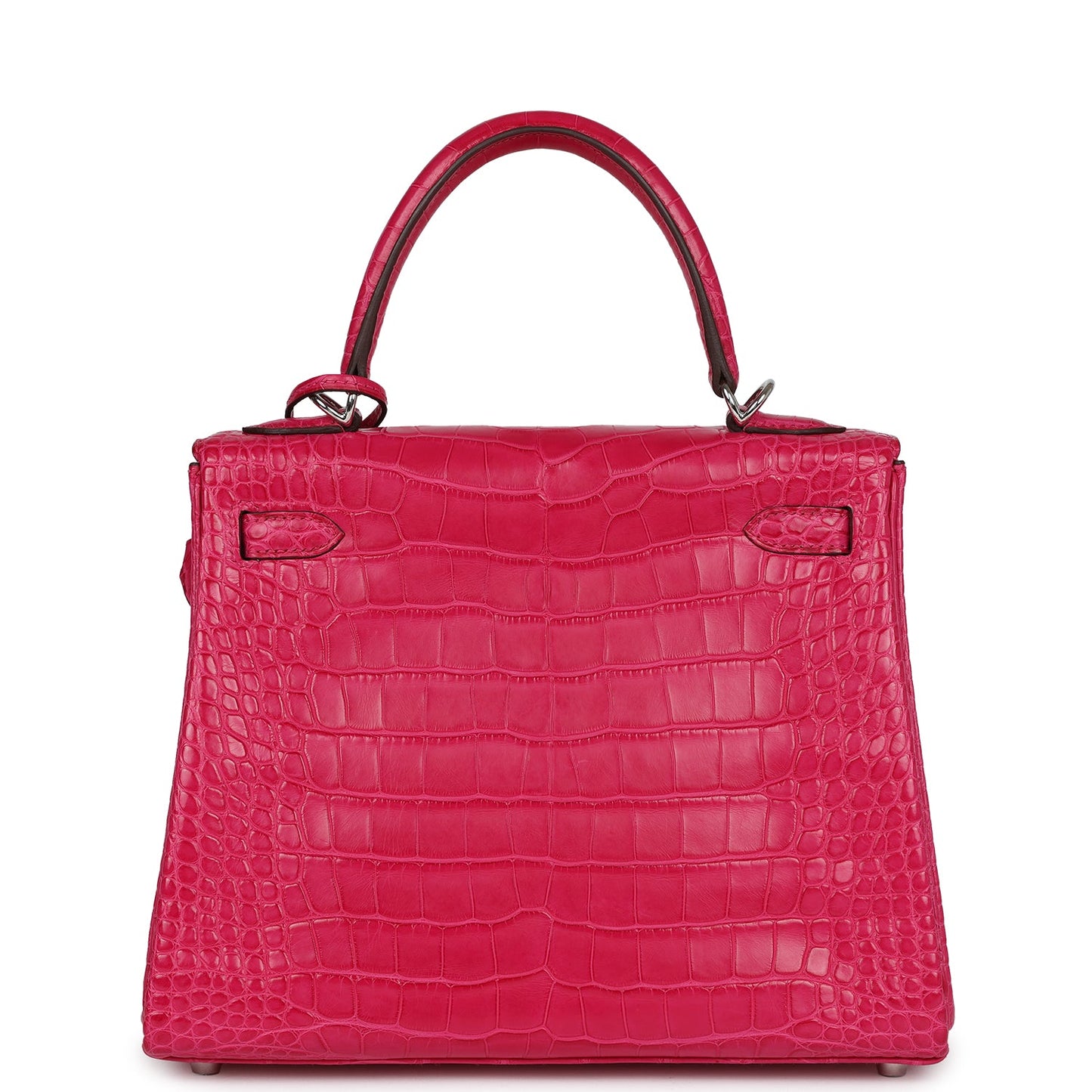 Hermes Kelly Retourne 25 Framboise Matte Alligator Palladium Hardware