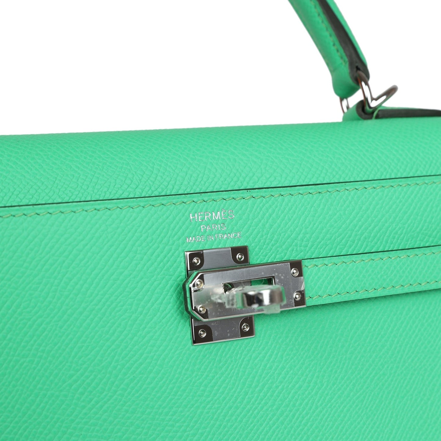 Hermes Kelly Sellier 25 Vert Comics Epsom Palladium Hardware