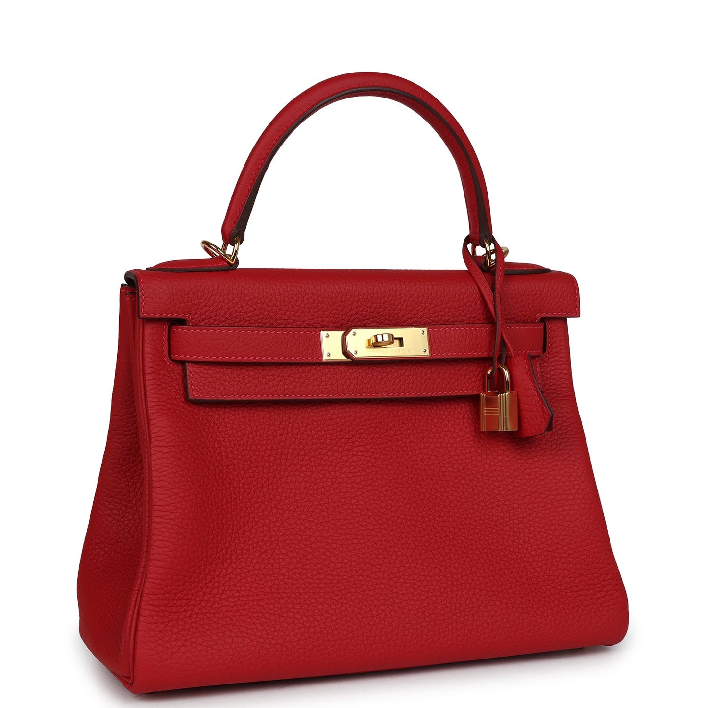 Hermes Kelly Retourne 28 Vermillion Clemence Gold Hardware