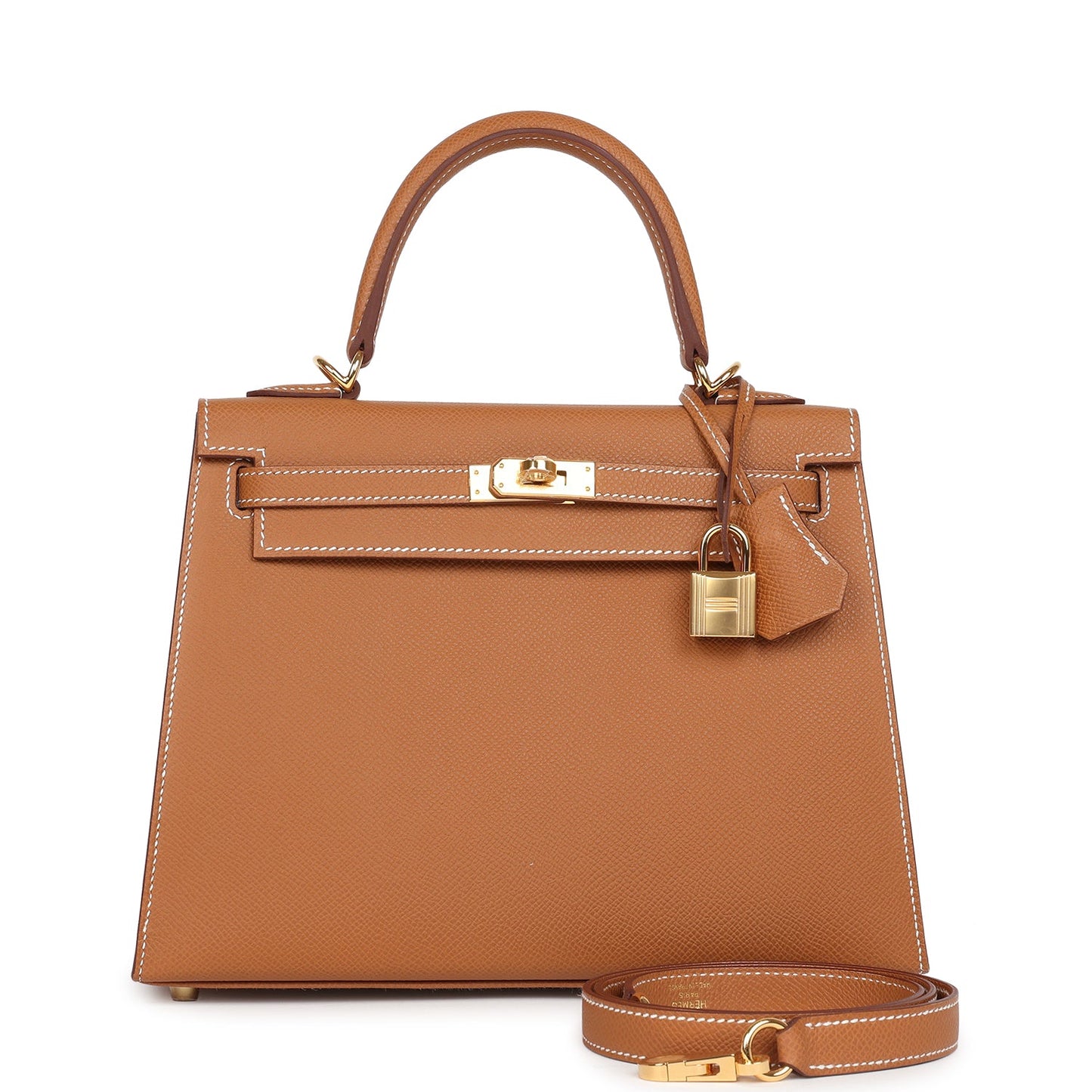 Hermes Kelly Sellier 25 Gold Epsom Gold Hardware