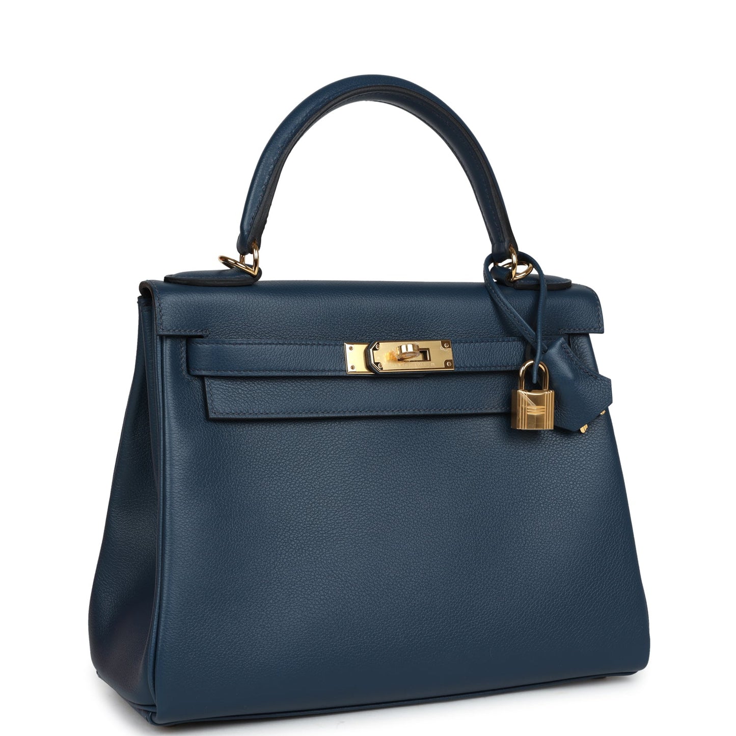 Hermes Kelly Retourne 28 Deep Bleu Evercolor Gold Hardware