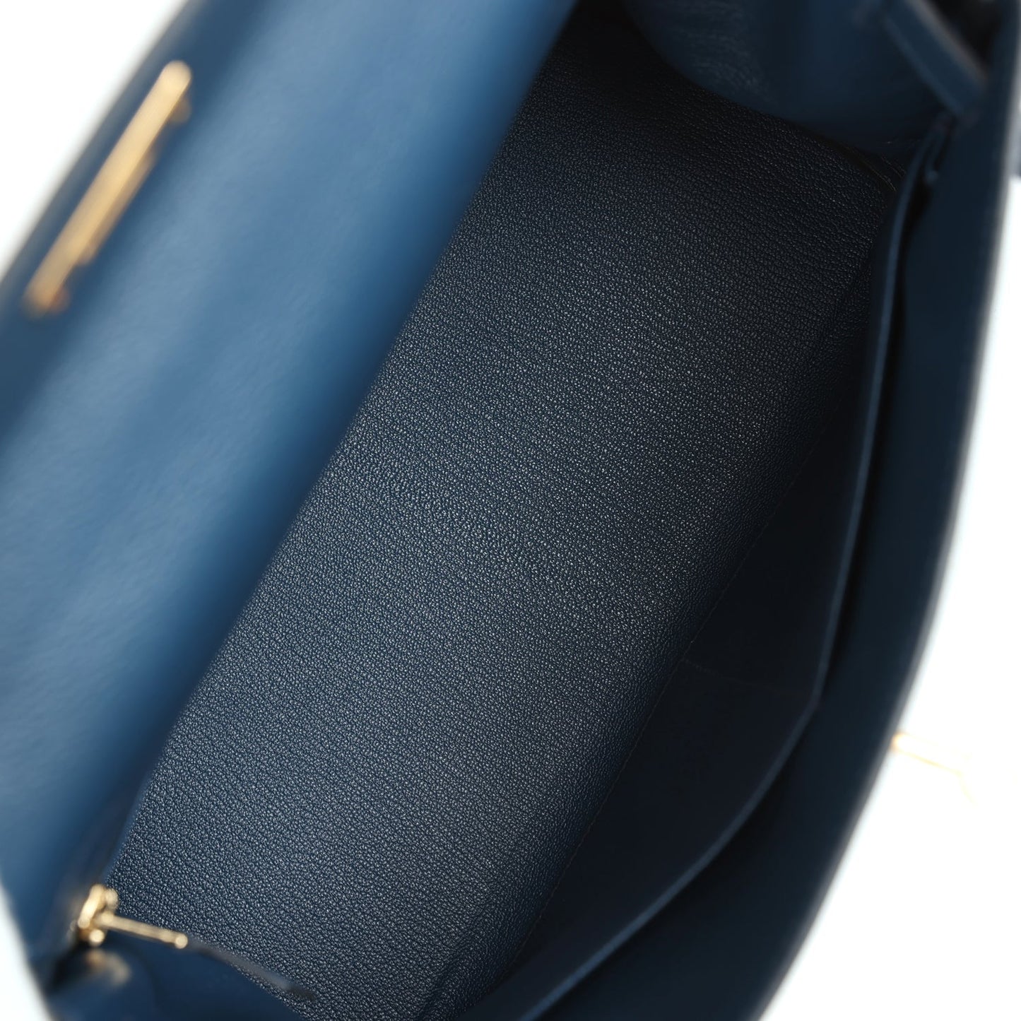 Hermes Kelly Retourne 28 Deep Bleu Evercolor Gold Hardware