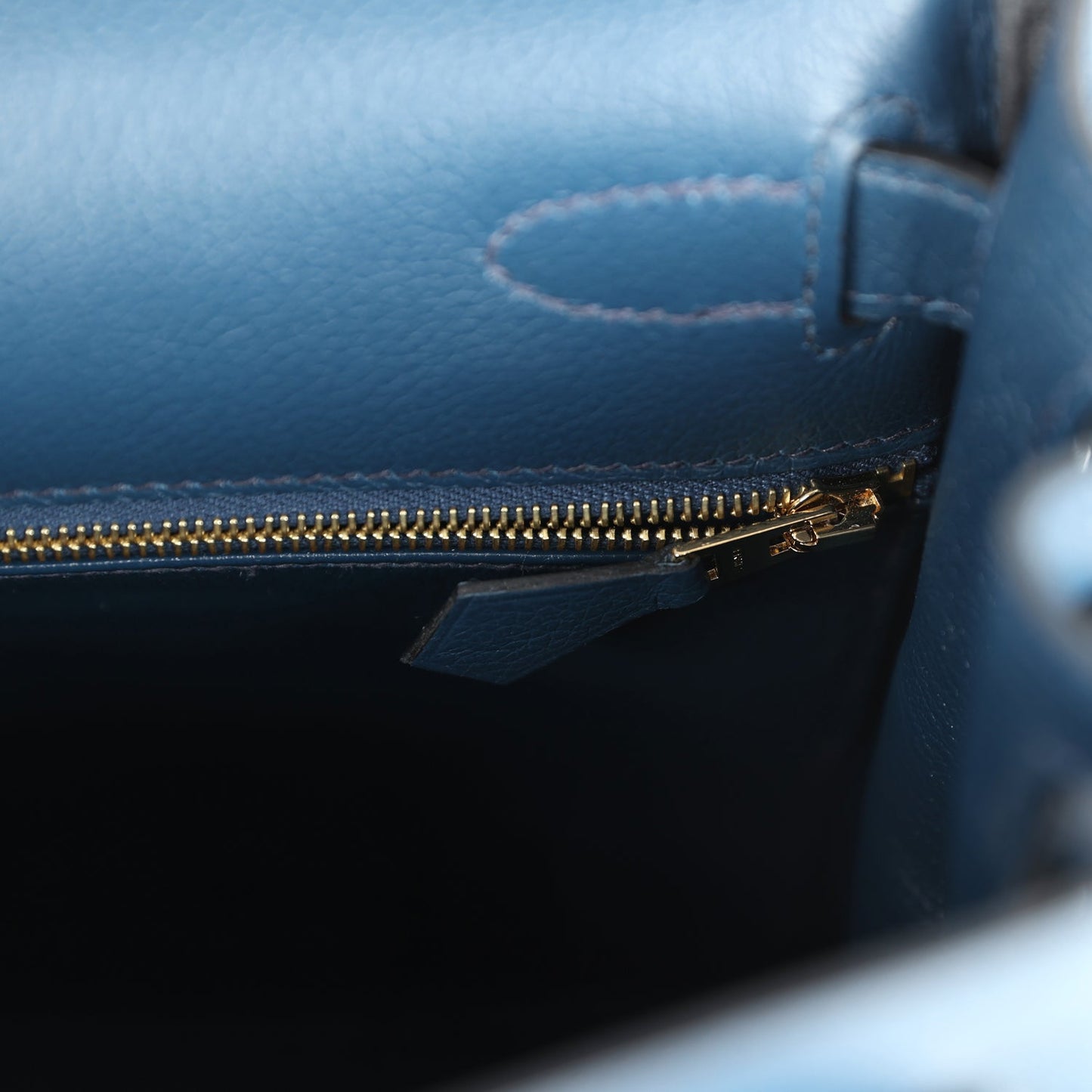 Hermes Kelly Retourne 28 Deep Bleu Evercolor Gold Hardware