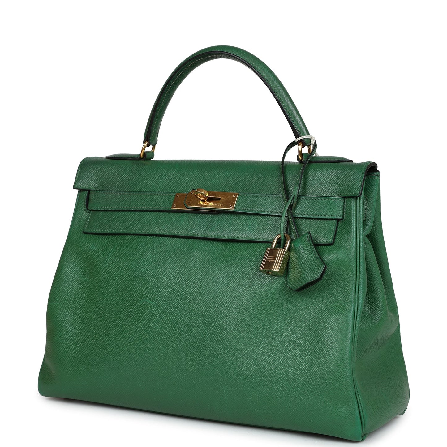 Hermes Kelly Retourne 32 Vert Bengale Courchevel Gold Hardware