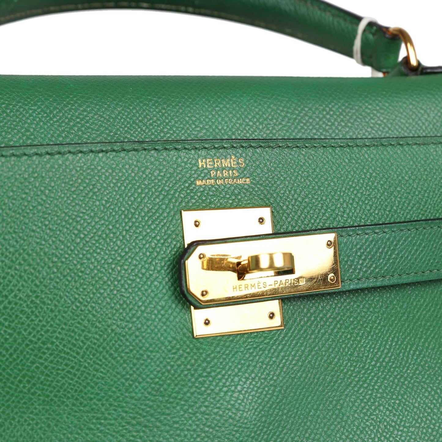 Hermes Kelly Retourne 32 Vert Bengale Courchevel Gold Hardware