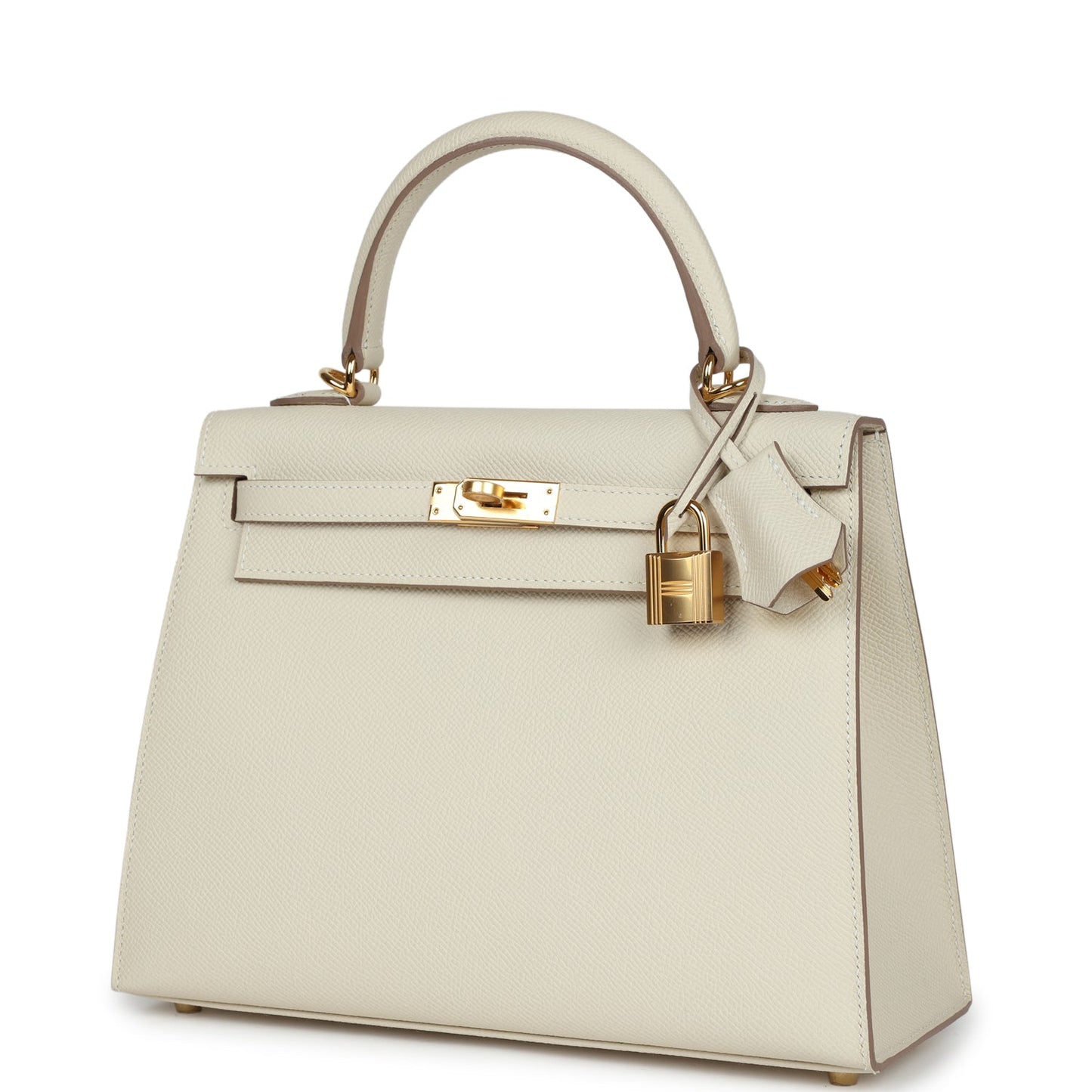 Hermes Kelly Sellier 25 Craie Epsom Gold Hardware