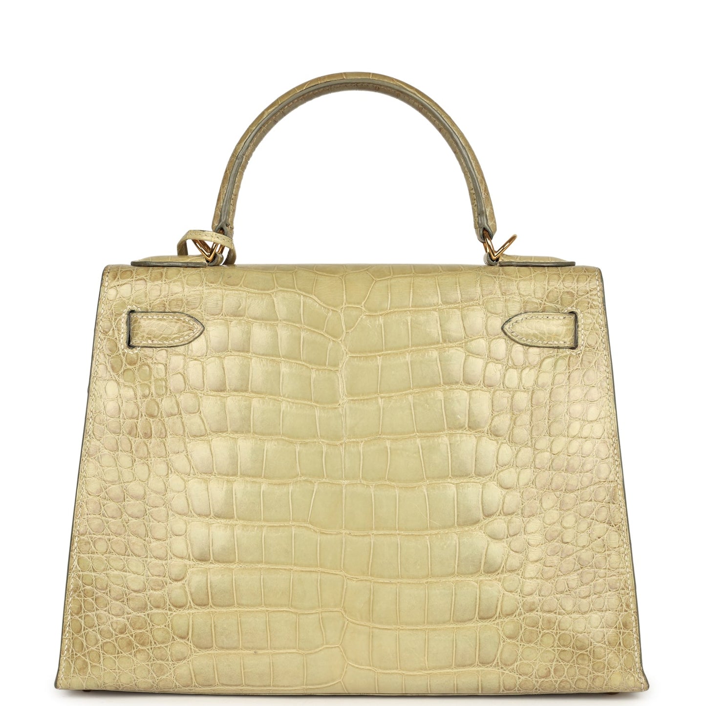 Hermes Kelly 28 Vert Celadon Natura Shiny Alligator Gold Hardware