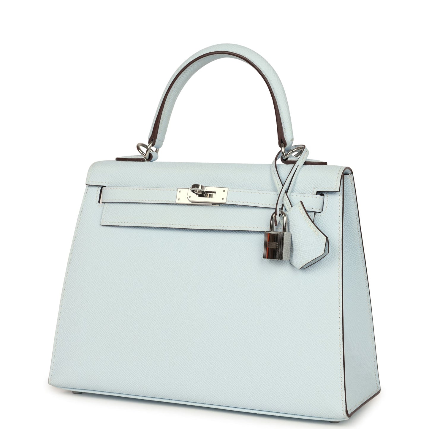 Hermes Kelly Sellier 25 Bleu Brume Epsom Palladium Hardware