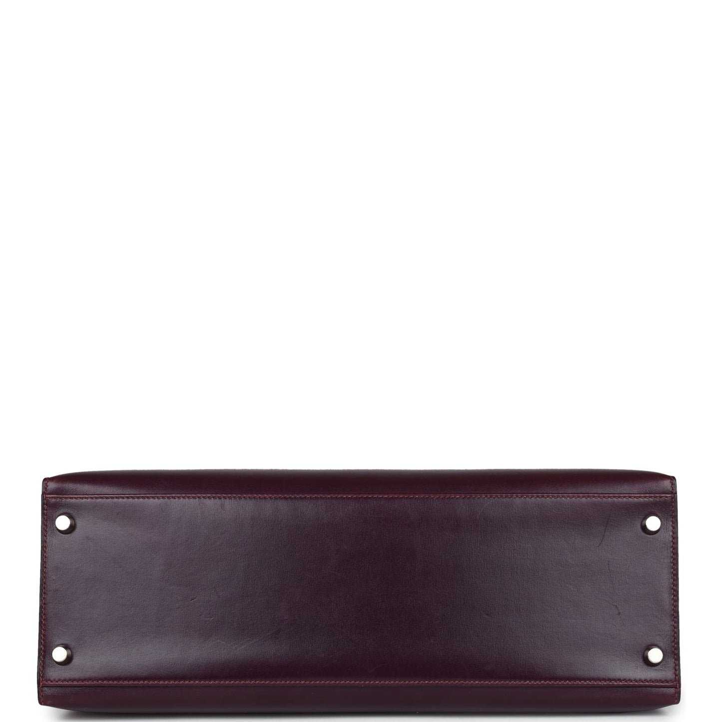 Hermes Kelly Sellier 35 Raisin Box Palladium Hardware