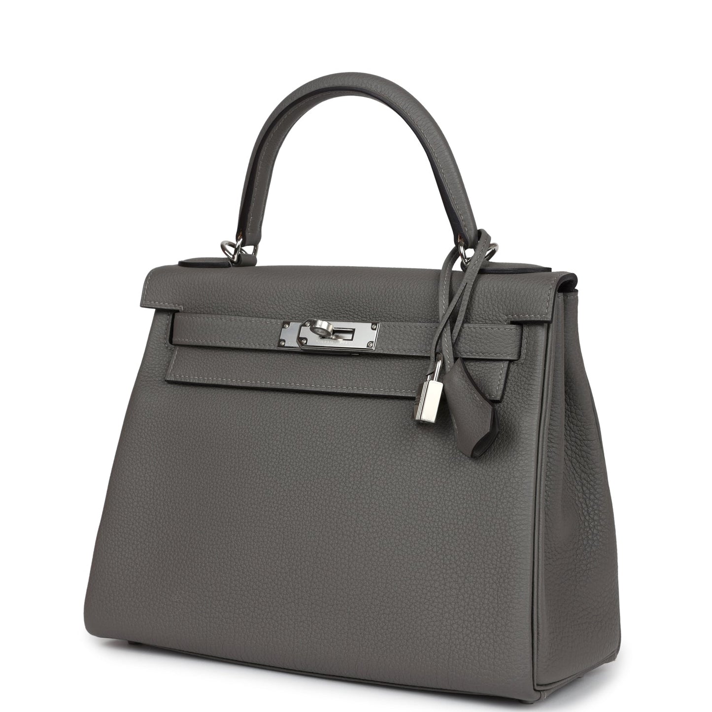 Hermes Kelly Retourne 28 Gris Meyer Togo Palladium Hardware