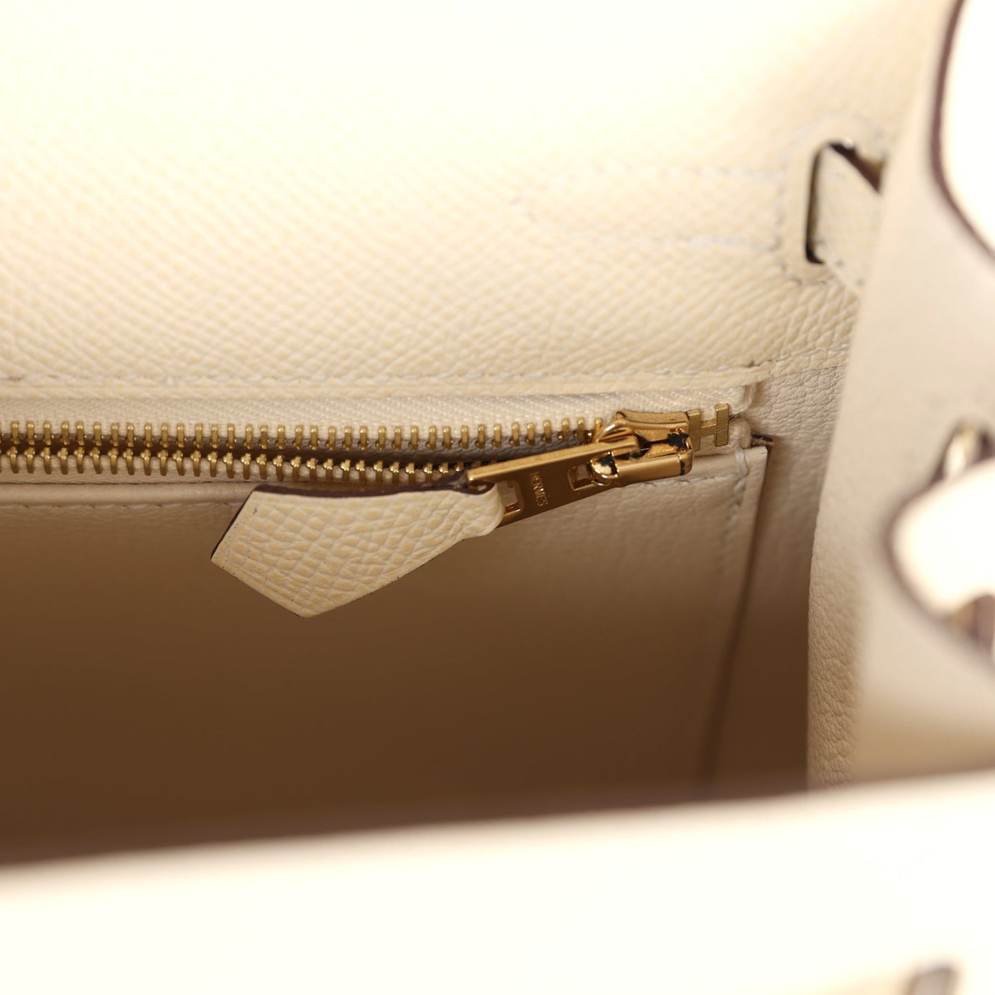 Hermes Kelly Sellier 25 Nata Epsom Gold Hardware