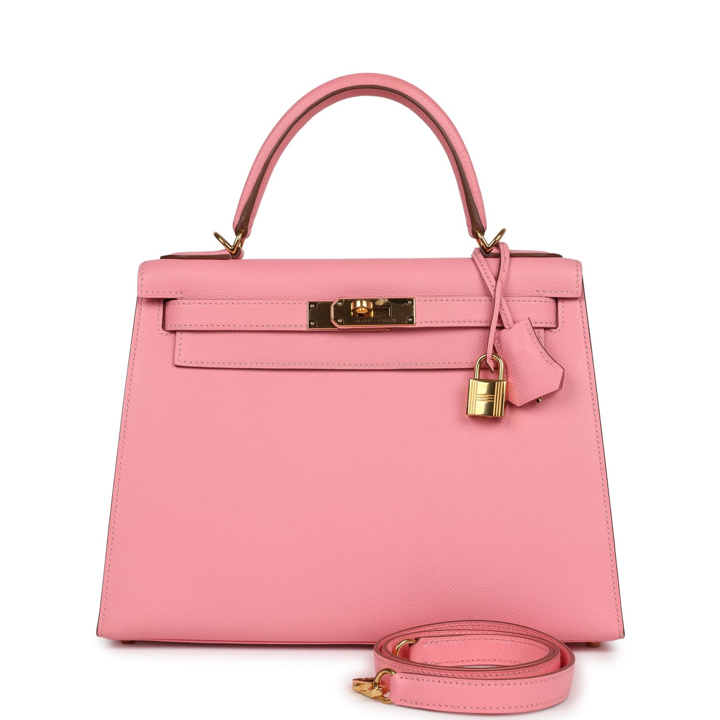 Hermes Kelly Sellier 28 Rose Confetti Epsom Gold Hardware