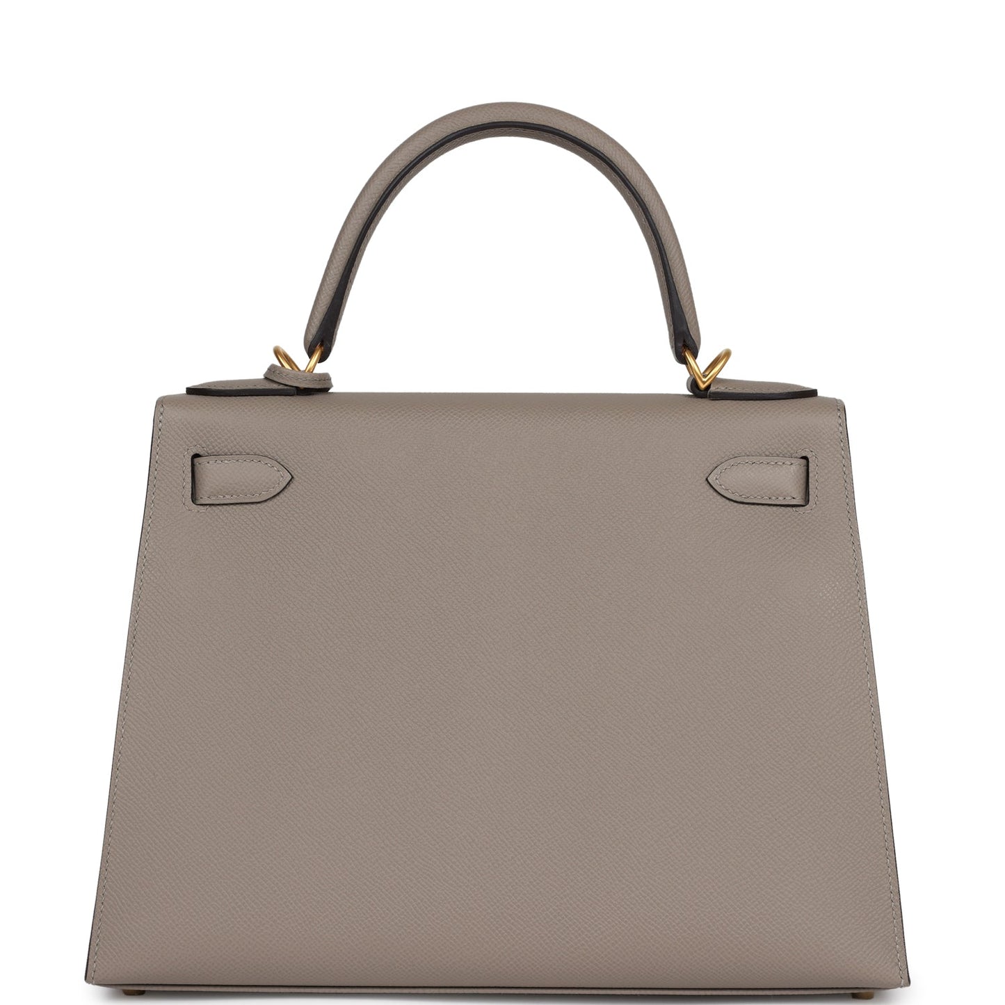 Hermes Kelly Sellier 28 Gris Asphalte Verso Epsom Brushed Gold Hardware