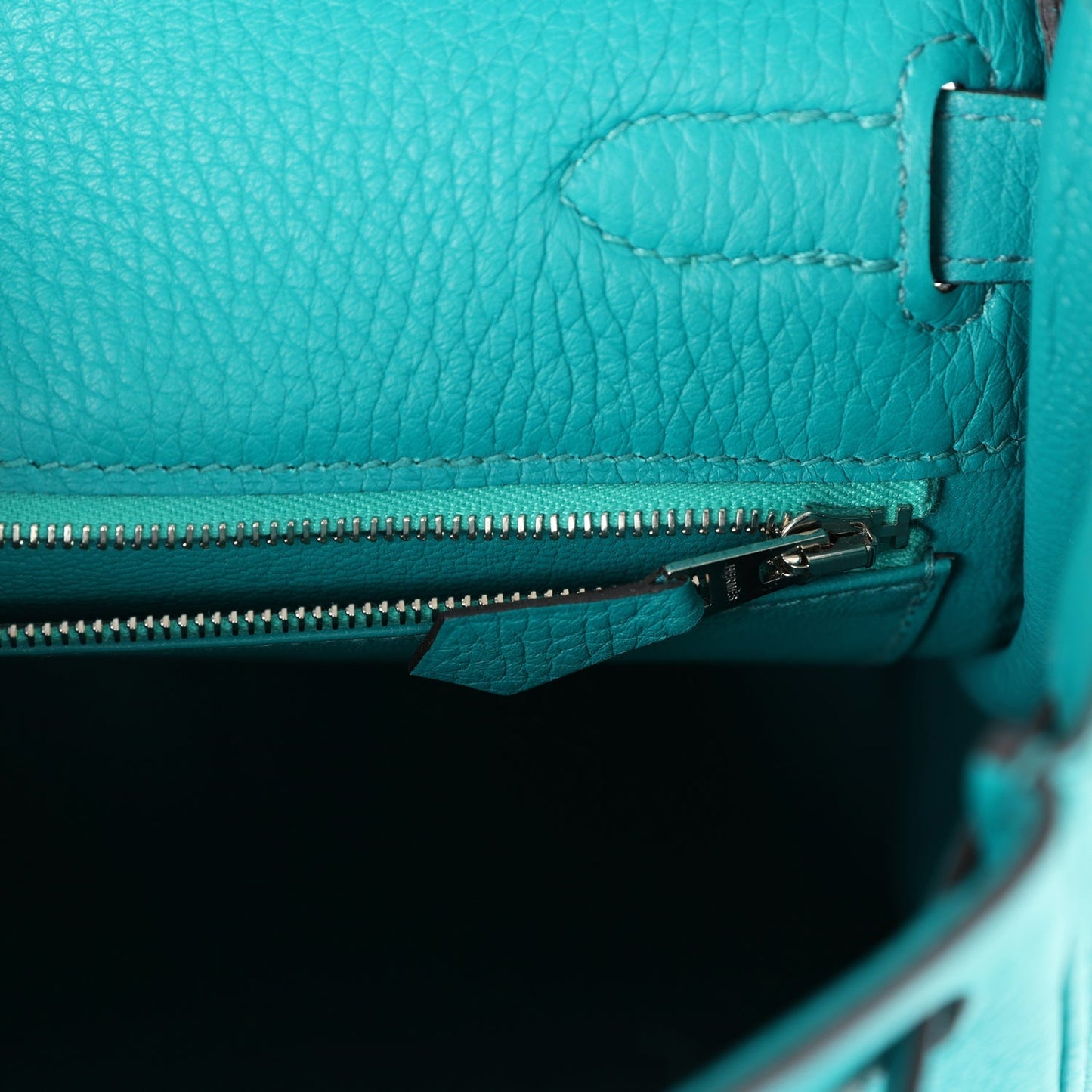 Hermes Kelly Retourne 32 Bleu Paon Clemence Palladium Hardware