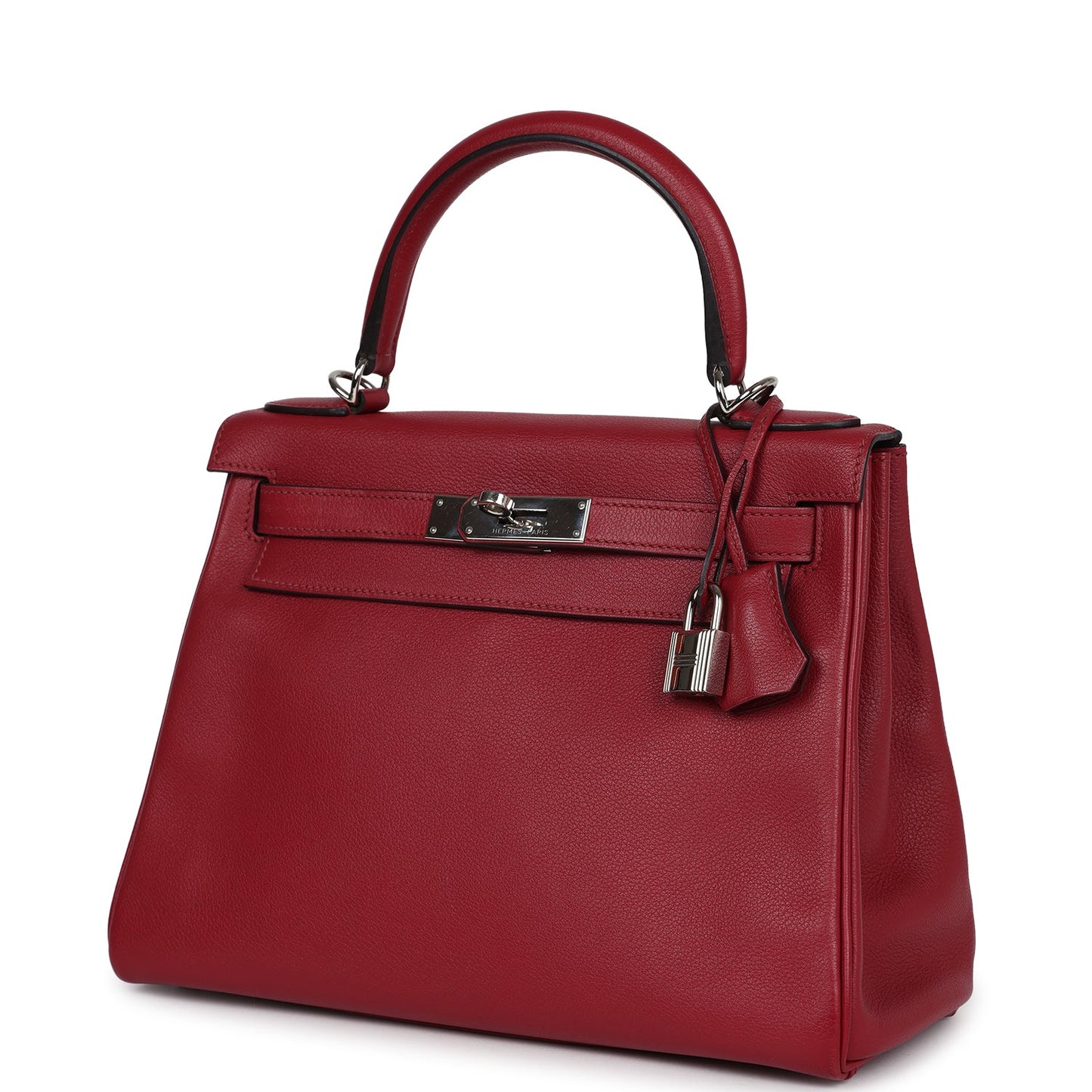 Hermes Kelly Retourne 28 Rouge Grenat Evercolor Palladium Hardware