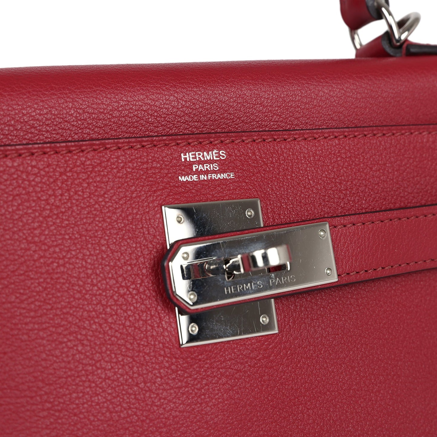 Hermes Kelly Retourne 28 Rouge Grenat Evercolor Palladium Hardware