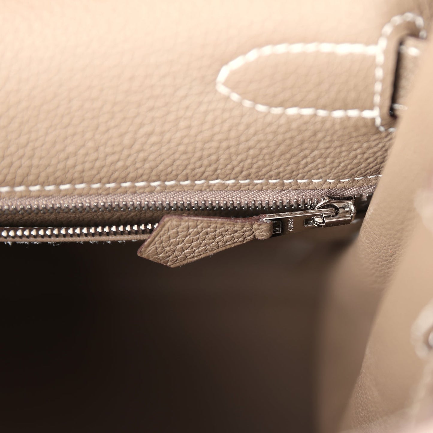 Hermes Kelly Retourne 32 Etoupe Togo Palladium Hardware