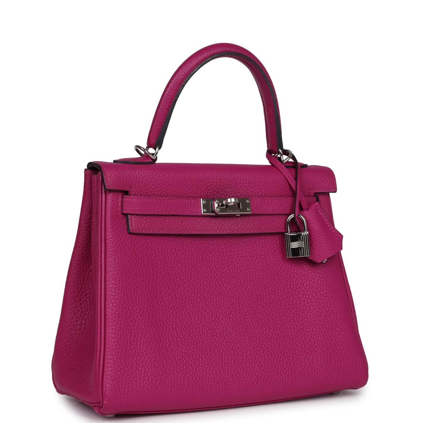 Hermes Kelly Retourne 25 Rose Pourpre Togo Palladium Hardware