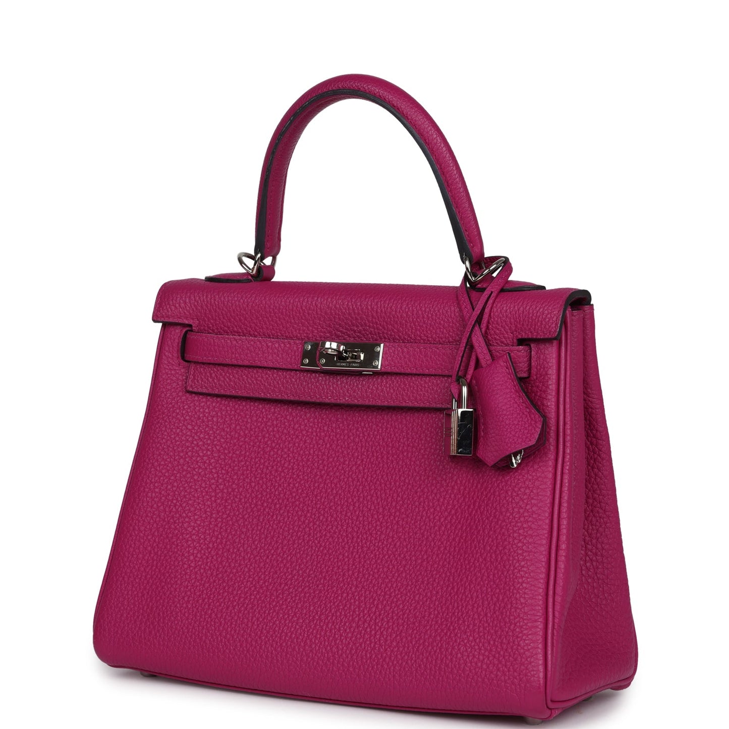 Hermes Kelly Retourne 25 Rose Pourpre Togo Palladium Hardware