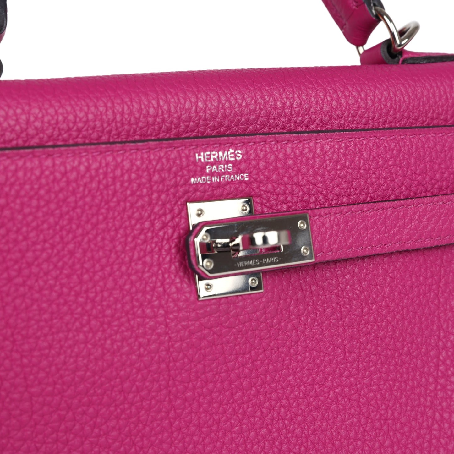 Hermes Kelly Retourne 25 Rose Pourpre Togo Palladium Hardware