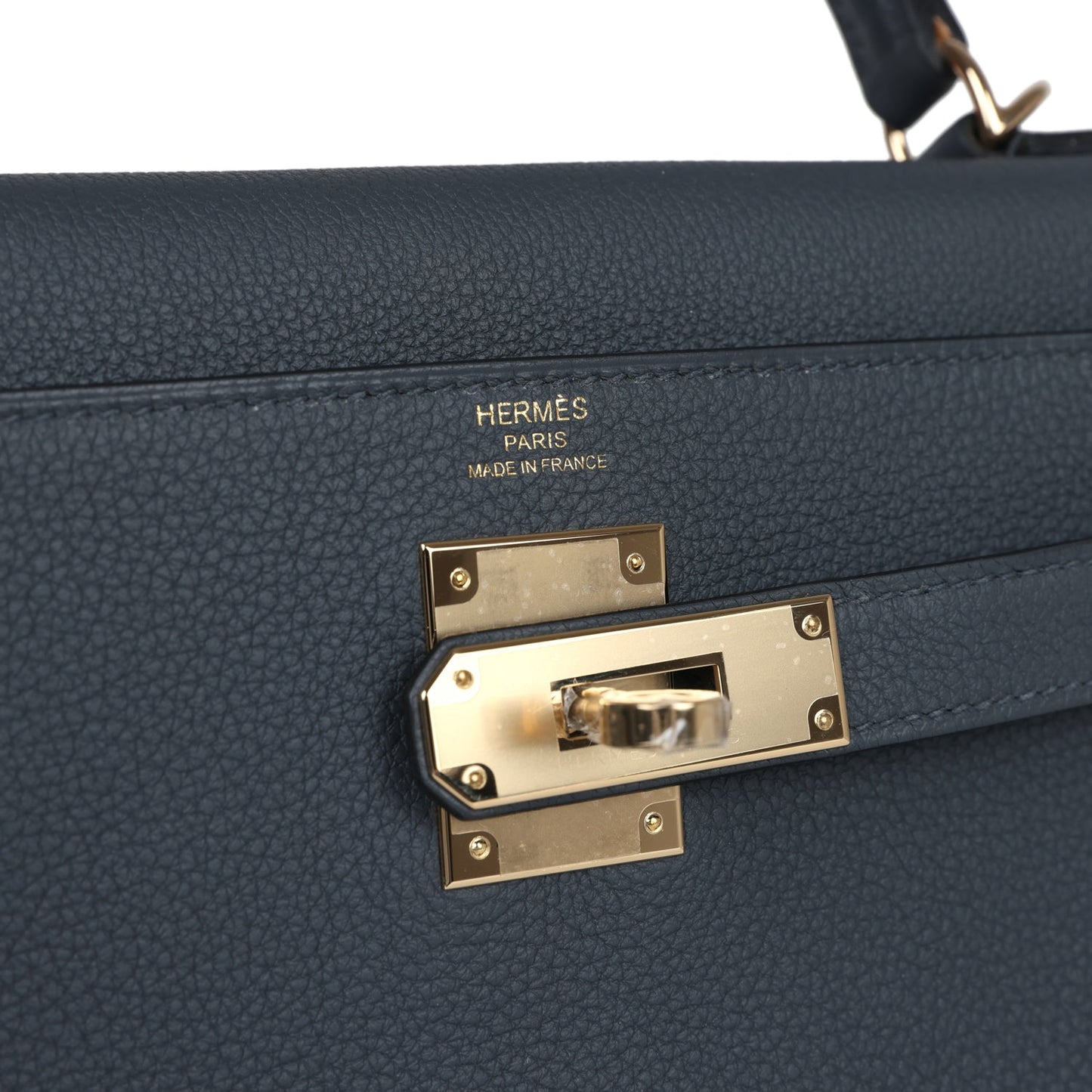 Hermes Kelly Retourne 28 Gris Misty Togo Permabrass Hardware