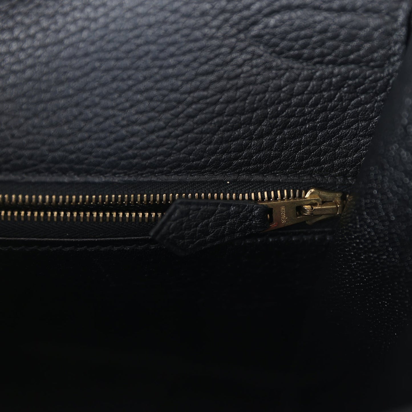 Hermes Kelly Sellier 35 Black Fjord Gold Hardware