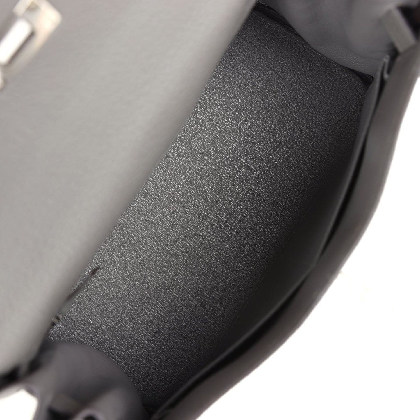 Hermes Kelly Retourne 28 Gris Meyer Clemence Palladium Hardware